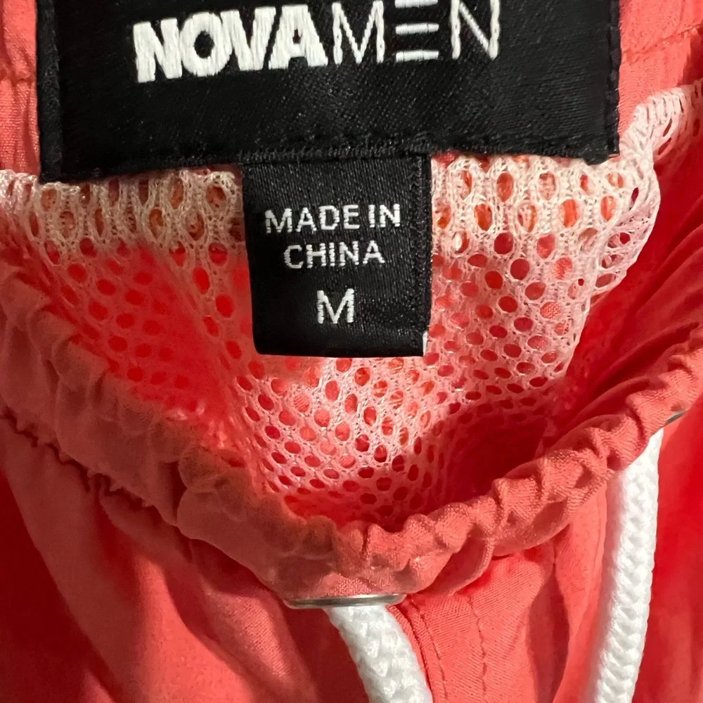 Fashion Nova Men Coral Mesh-Lined Shorts